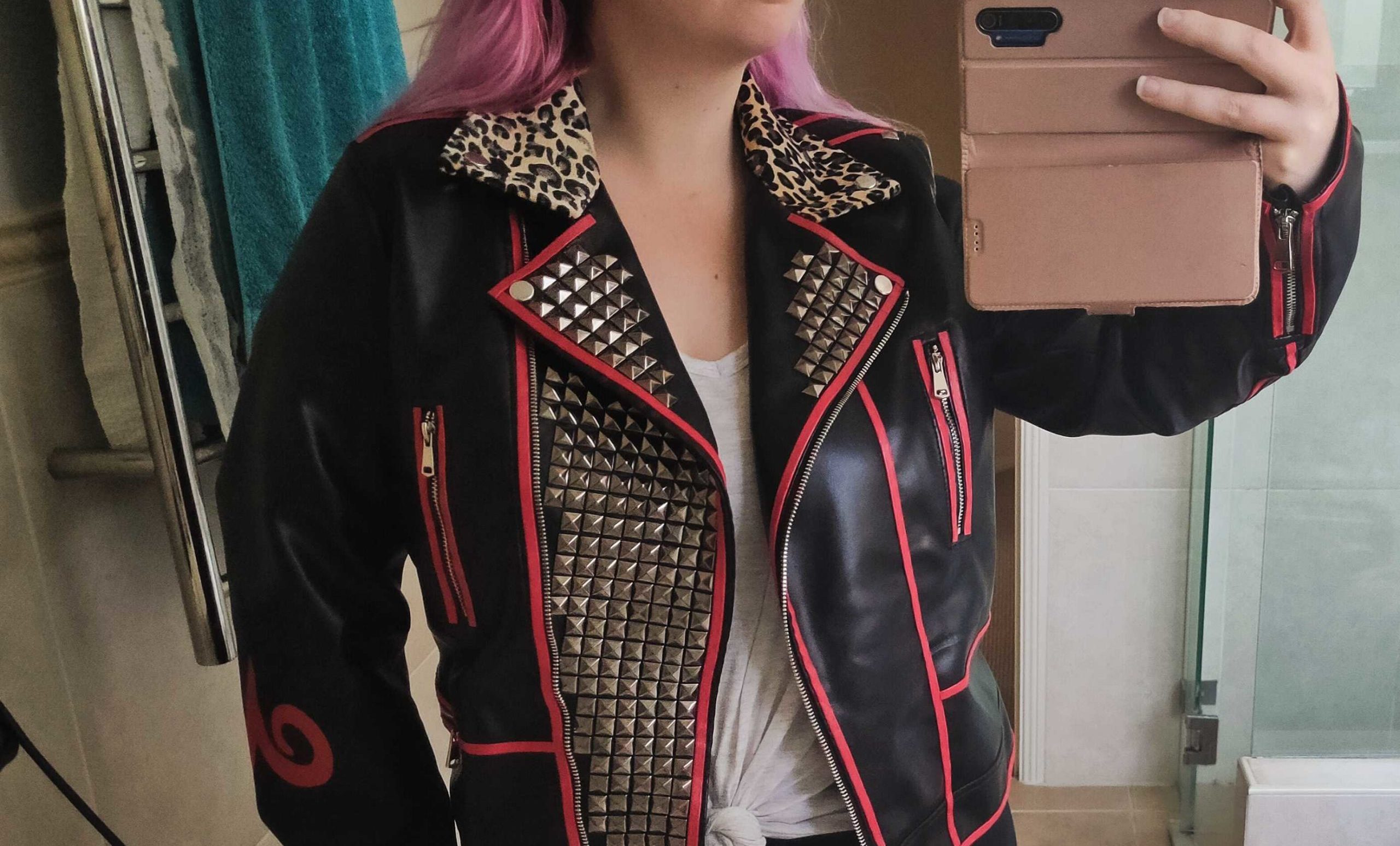 Diy studded sale leather jacket