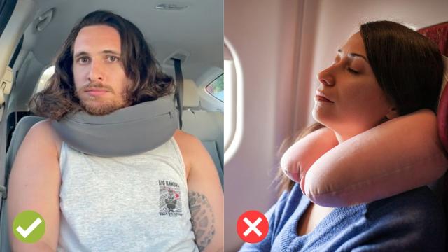 The correct way to wear a neck pillow - The Points Guy