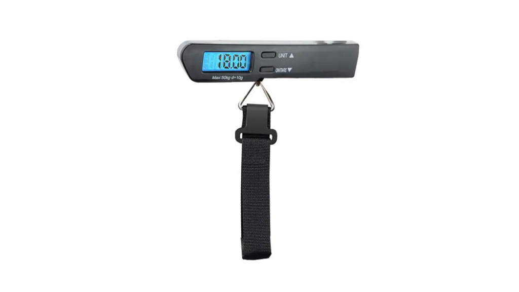 Luggage Scale 35kg 80lb Suitcase Travel Fishing Compact Weighing 1M Tape  Measure