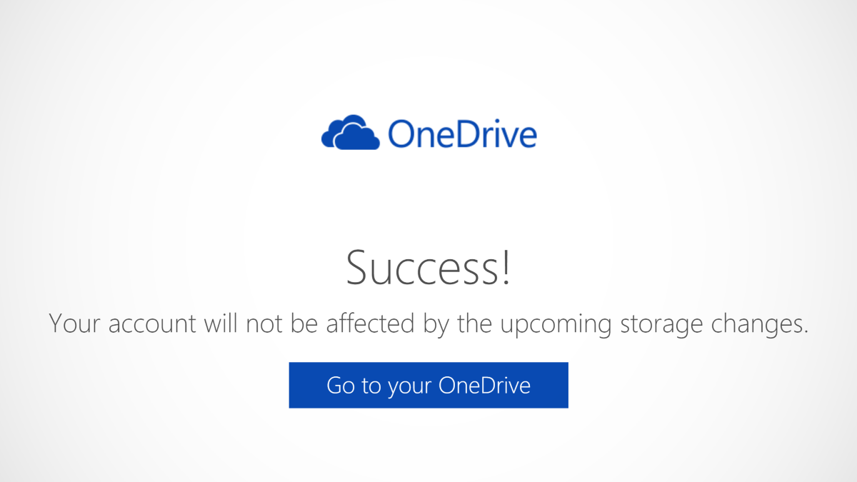 One Drive status.