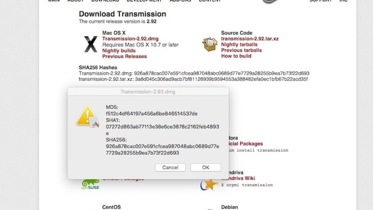 how to verify a download on mac