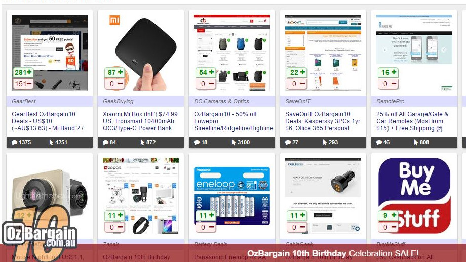 The Best Tech Deals From OzBargain's 10th Anniversary Sale [Updated]